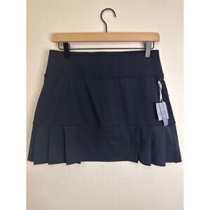 Sigrid Olsen Golf & Tennis Black Pleated Skort UPF 50 Small Stretch Activewear